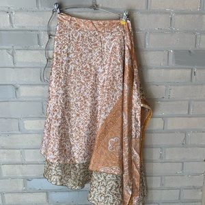 Reversible wrap around skirt.